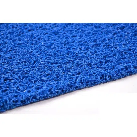 COLOURMAT Kaydırmaz Kaymaz Yolluk Karmaşık Halı Kıvırcık Paspas 1m X 4m (MAVİ)