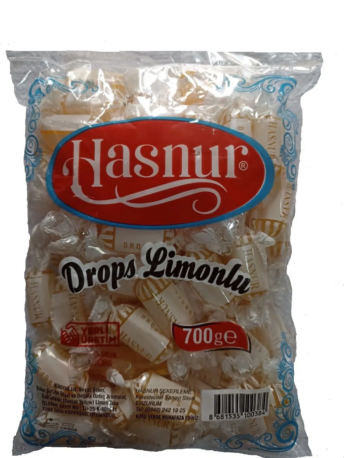 LİMONLU EKŞİ ŞEKER 700 GR AKİDE ŞEKERİ