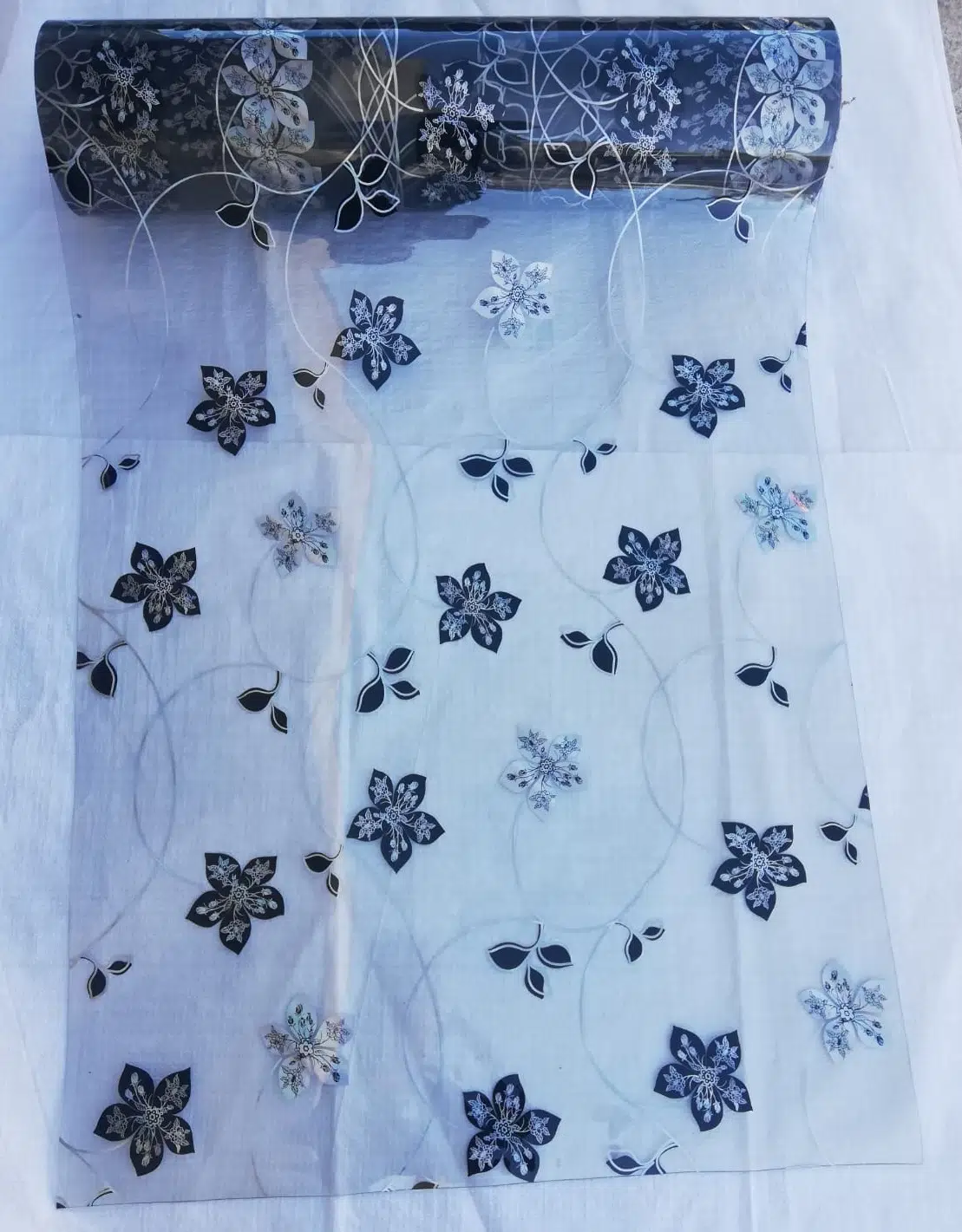 ŞEFFAF DESENLİ 80cm x 100cm MASA PMBE ÖRTÜSÜ 1.7mm KALIN PVC KAYMAZ MASA ÖRTÜSÜ