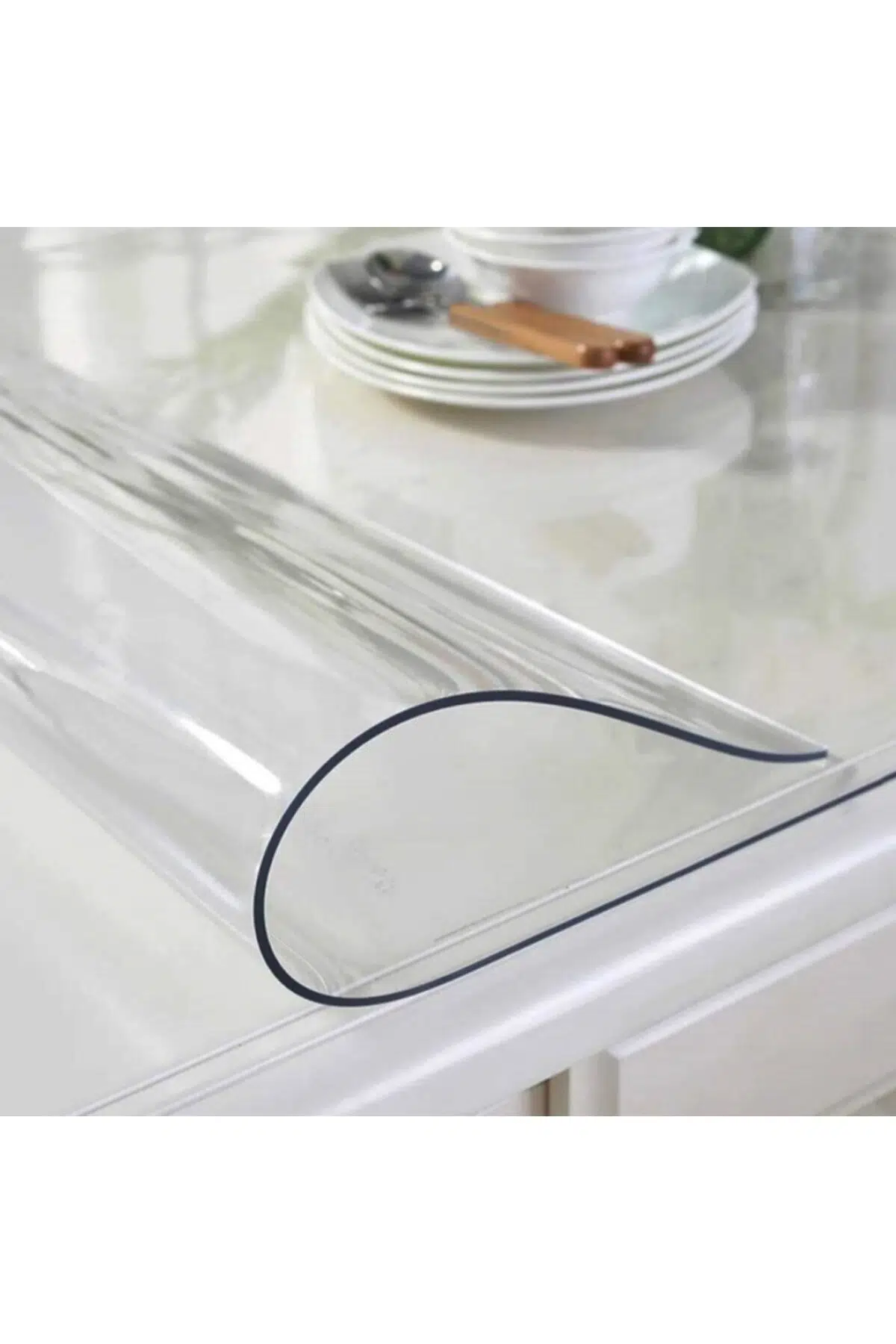 Şeffaf Masa Örtüsü 70cm X 190cm 1.4mm Pvc Masa Örtüsü Koruyucu